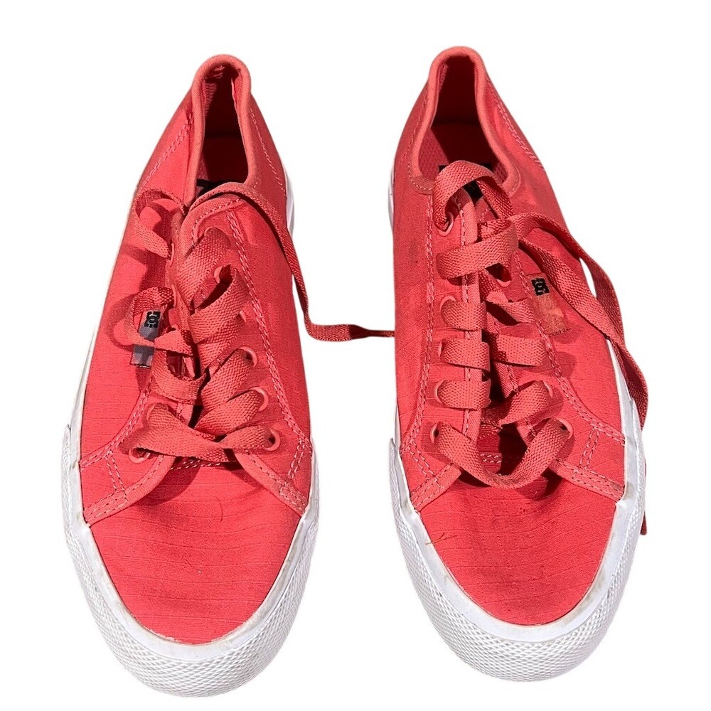 DC Shoes Women's Sneakers Pink Lace Up Low Top Skateboarding Casual